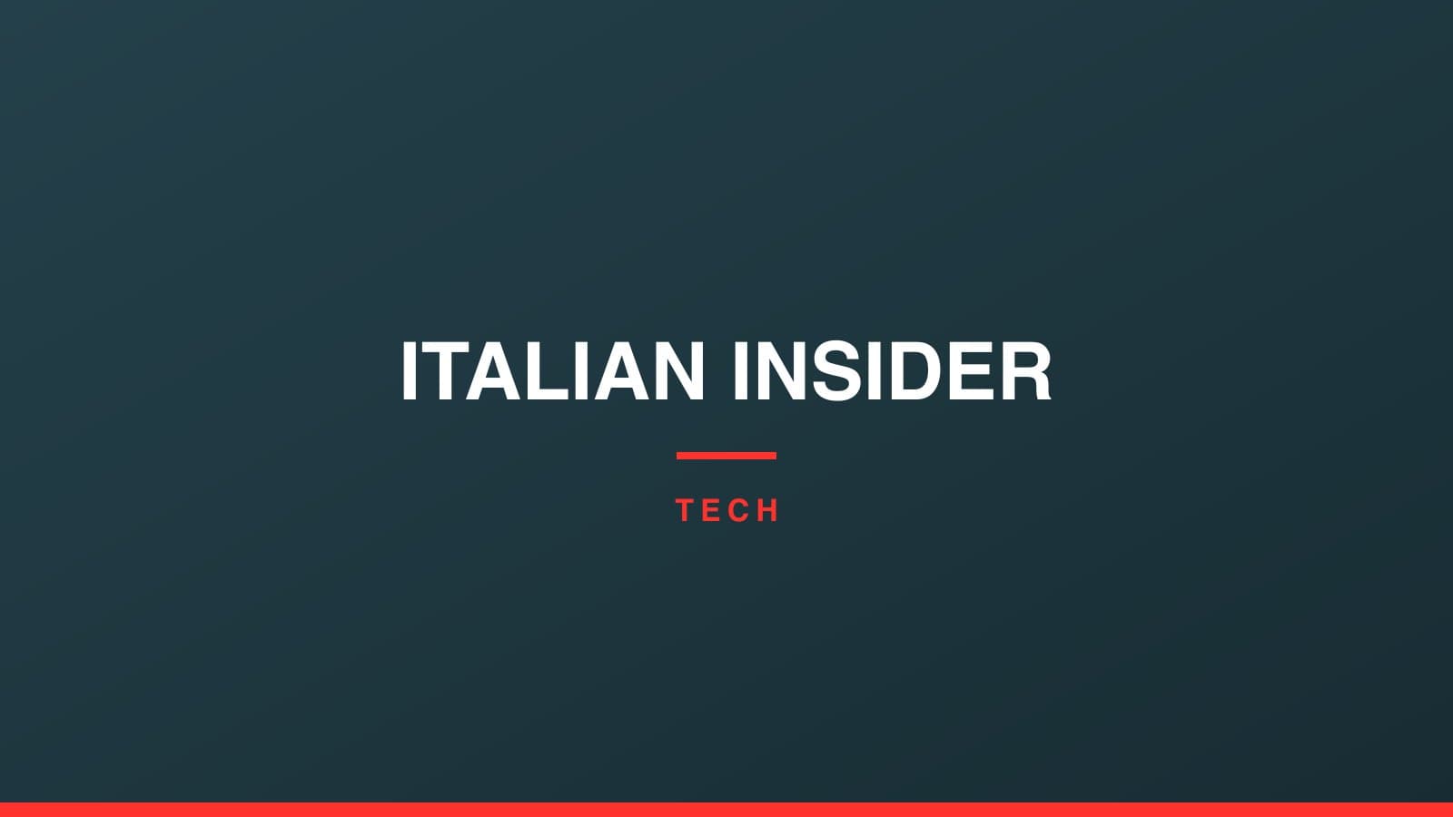 Placeholder card for the Italian Insider tech section, showing the Italian Insider wordmark on a coloured field