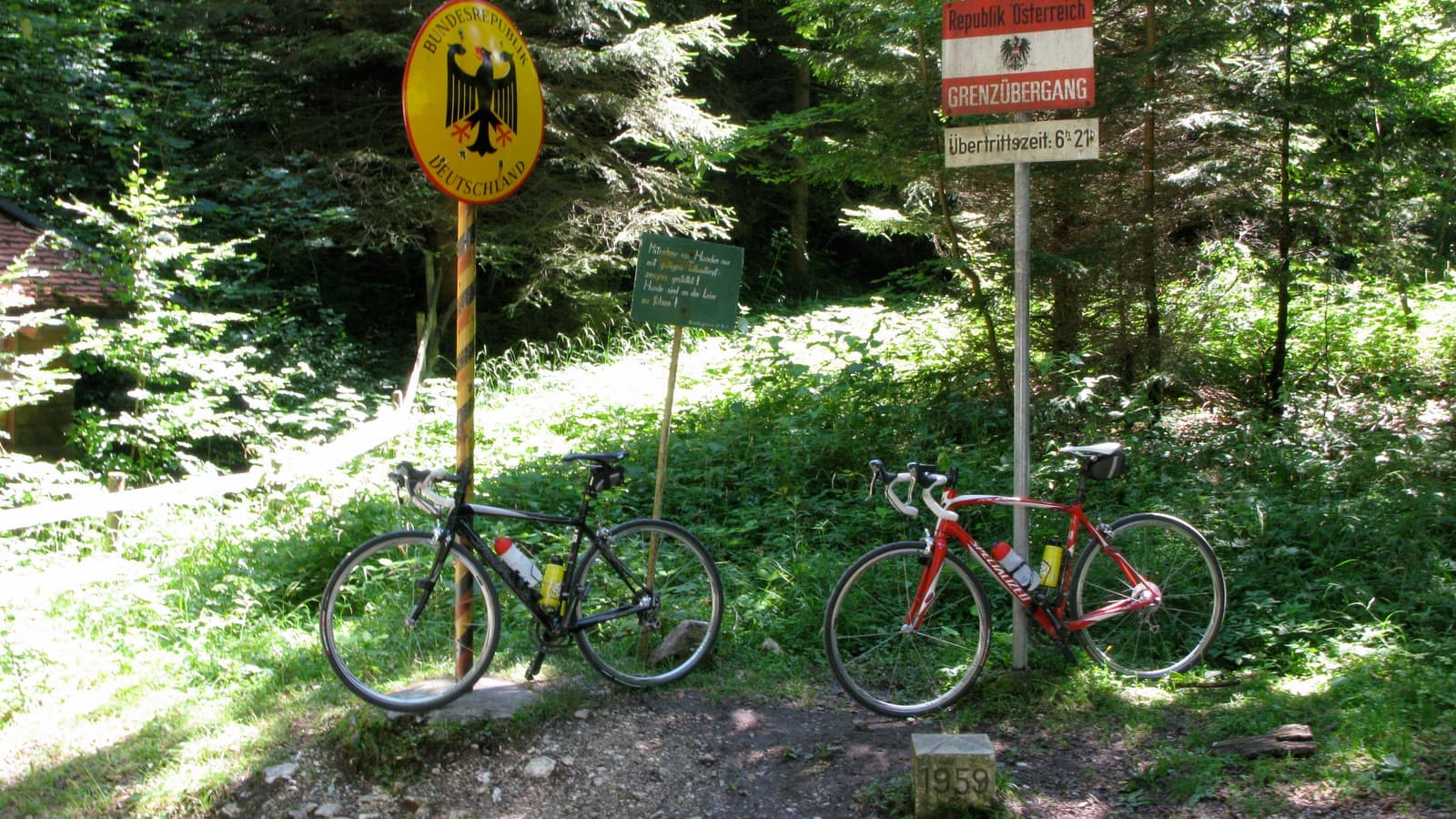 German Austrian Border. File photograph. Foto d'archivio.